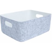 Lido iš veltinio 33x25xH14cm šviesiai pilka