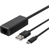 Tinklo adapteris USB-A/ C - RJ-45 1m juodas