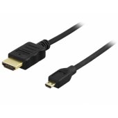 Didelės spartos su Ethernet kabeliu HDMI - Micro HDMI 4K 60Hz 2 m juodas