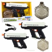 Elektrinis vandens pistoletas, automatinis, 10 m, juodas ir baltas, 800 ml