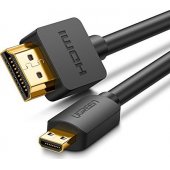 HD127 Micro HDMI to HDMI 4K 3D 3m Black