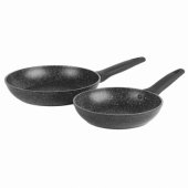 RH00490MOB 20&24CM KEPTUVĖ SU MARMURINE DANGA - JUODA