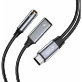 UltraBoost USB-C (M) PD 60W 6A / mini jack 3.5mm (F) - USB-C (F)