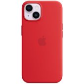 "Silicone Case with MagSafe iPhone 14 Plus (MPT63ZM/ A)" Red