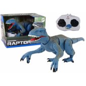 Nuotoliniu būdu valdomas mėlynas dinozauras velociraptoris, riaumojimo garsas