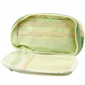 School Pencil Case Two-Compartment With Pockets Capacious Green 22cm