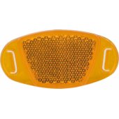 Orange oval snap-on wheel reflector (22258)