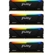 Fury Beast RGB juoda 4x16GB DDR4 3200MHZ DIMM KF432C16BB12AK4/ 64