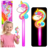 Vienaragio fluorescencinė tamsoje šviečianti neoninė lazdelė 25cm