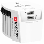 Travel adapter MUV USB (2xA) White