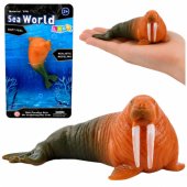 Walrus Rubber Figurine Stretchable Realistic Marine Mammal 13 cm