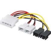 93632 maitinimo laido adapteris kompiuterio ventiliatoriams, nuo 4 kontaktų iki 2x2 kontaktų