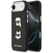 FW Grained Karl and Choupette Heads Pins Logo Case iPhone Air Black
