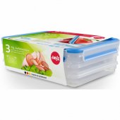 Emsa CLIP & CLOSE šaltųjų užkandžių dėžučių sistema, 1,0 litro, 4 dalių, indas (permatomas)