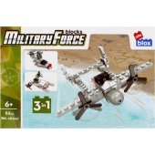 ALLEBLOX Militaria Blocks 3-in-1 Aircraft, 62 dalys Alleblox AB3037
