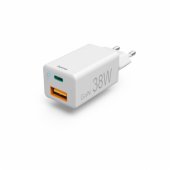 Mini 38W, GAN PD/ QC 3.0 (1X USB-C, 1X USB-A), biała