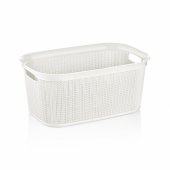 Skalbinių krepšys 38 l KNIT baltas 57x37x25cm