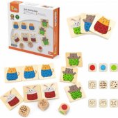 Viga Toys VIGA medinis dėlionės žaidimas Greitas derinimas, 27 vnt.