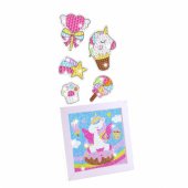 Creative Set Diamond Mosaic Keychains Unicorns Colorful