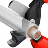 KNIPEX StepCut XL kabelių žirklės 95 12 225, kirpimo replės (raudona/ mėlyna, le