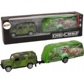 Jeep Vehicle Set with Pulling Dinosaur Trailer
