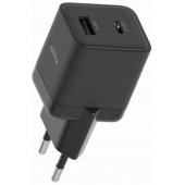 GaN PD QC ATC-01-20WAC 1x USB-C 1x USB-A 20W Black