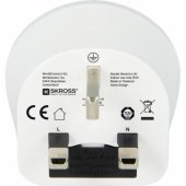 Travel Adapter World-to-UK Earthed White