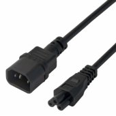 Power cable IEC C14 - IEC C5 1m black