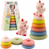 Soft Sensory piramidė Unicorn guminė ECO spalvinga