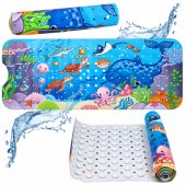 Underwater World Non-Slip Bathtub Mat with Suction Cups 100x40 cm