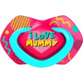 Silicone Symmetrical Soothers NEON LOVE 6-18m 22/ 653 Pink 2pcs