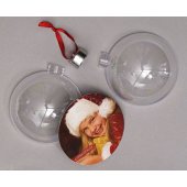 Akrilinis kalėdinis burbulas nuotraukai, 8 cm
