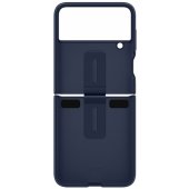 "Silikoninis dėklas su žiedu, skirtas Galaxy Z Flip 4" tamsiai mėlynas
