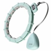 Hula hop with magnets, weight and counter HMS HHM14 green