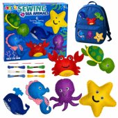 Creative Kit Stuffed Animals for Sewing Felt DIY Sea Animals 6 pcs.