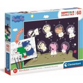 Clementoni Puzzle 60el Double Face Świnka Peppa 26096