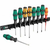 Wera 9650 magnetic strip Kraftform screwdriver set, 9 pieces