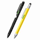 9-in-1 Multifunction Pens Spirit Level Flashlight Screwdriver Yellow B