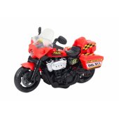 Police Motorcycle 1:10 Lights Sounds White/ Red