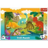 Trefl rėminė dėlionė, 15 detalių, dinozaurai 31359 Trefl