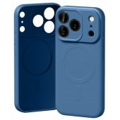 Semi-Silicone Case with MagSafe iPhone 17 Pro Blue
