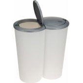 2 × 25 l šiukšliadėžė, balta