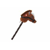 Plush Horse Head On A Stick Hobby Horse Dark Brown Shorthair Horse sou