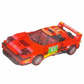 Konstruktorius, automobilis ir robotas 2 viename, raudonas Drive, 329 dalys