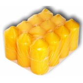 Candles Yellow Ø4x8.5cm12pcs