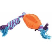 Zolux Rugby rubber ball with string 11 cm