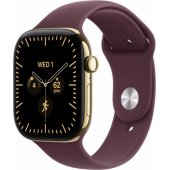 Watch Series 12 Cellular 46mm Radiant Gold Tit./ Burgundy Band M/ L