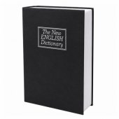 Book-shaped safe with key box, black, 24x15 cm