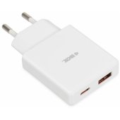 C-43 Slim 30W USB-A + USB-C White