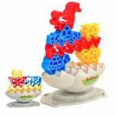 Game Skill Balance Tower Stone Animals Blocks Colored
